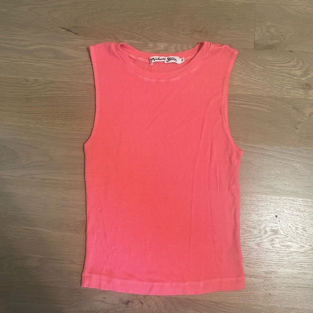 Michael stars hot pink one size tank top